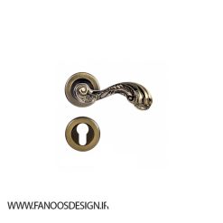 Rosette handle Fara Sanat neoclassic door classic code 205r 2 | فانوس دیزاین تولید کننده انواع درب اتاق ، ضد سرقت، درب ورودی و ضد آل