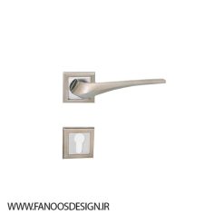 Rosette handle of Fara Sanat anti-theft door, wooden cover, code 870r