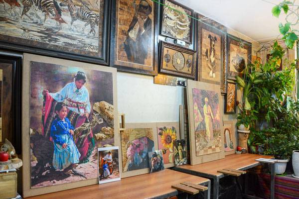 طراحی و اجرای دکوراسیون آموزشگاه نقاشی 10 Rustic style decoration of painting school