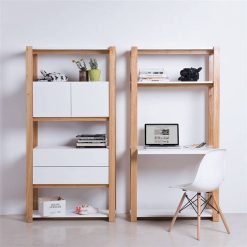 میز تحریر و کتابخانه چوبی با قیمت مناسب کد 1237