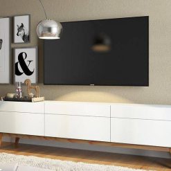 میز تی وی چوبی سفید جدید کد 1203