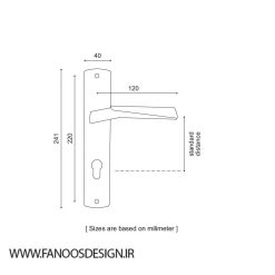 دستگیره پلاک ایران کد 1100R 5 Wooden door plate handle code 1100R 3 | فانوس دیزاین تولید کننده انواع درب اتاق ، ضد سرقت، درب ورودی و ضد آل