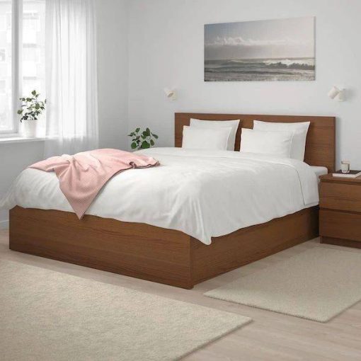 تخت خواب دو نفره چوبی ظریف کد 499