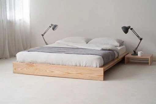 تخت خواب دو نفره کرم کد 437