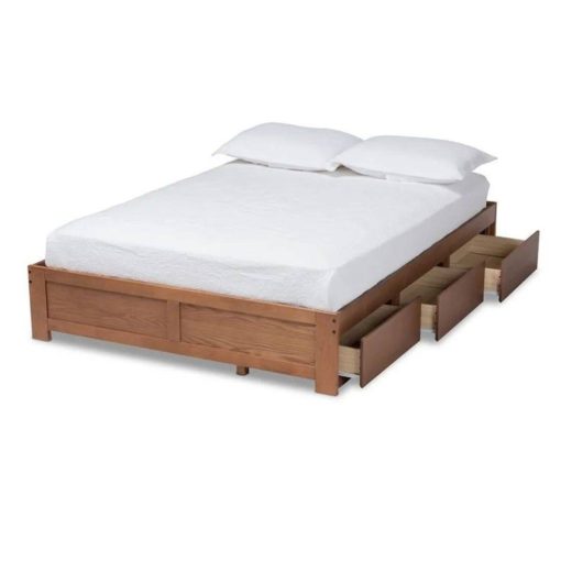 تخت خواب ساده سه کشو کلاسیک سایز 200*180  کد 487 - Image 3