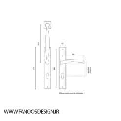 دستگیره آپارتمانی ایران کد 1104L 6 fanoosdesign.jpg Iran wooden door handle code 1104L 4 | فانوس دیزاین تولید کننده انواع درب اتاق ، ضد سرقت، درب ورودی و ضد آل