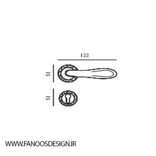 Code 5000 tolerance plate handle for classic room door