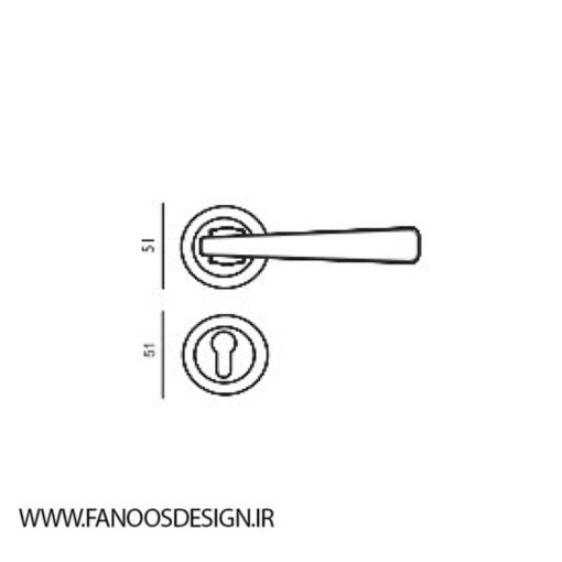 Modern neoclassical tolerance rosette handle code 6000