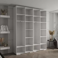 کمد لباس 2 درب لولایی ام دی اف سایز 196*89*54 کد 8764