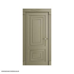 درب اتاق خواب کلاسیک با رنگ پوششی سه قاب برجسته کد 31024
