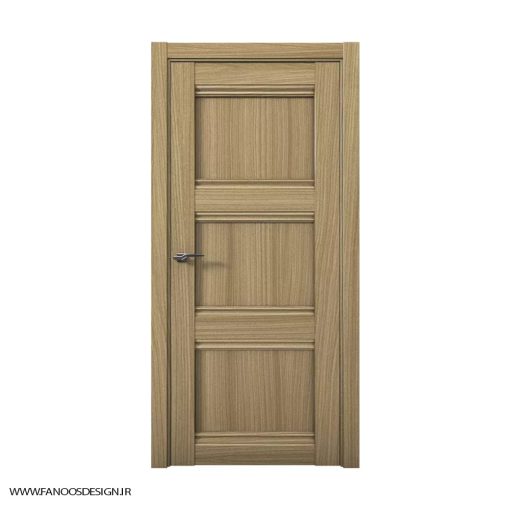 در چوبی اتاق خواب لوکس سه قاب کف تراش کد 30158