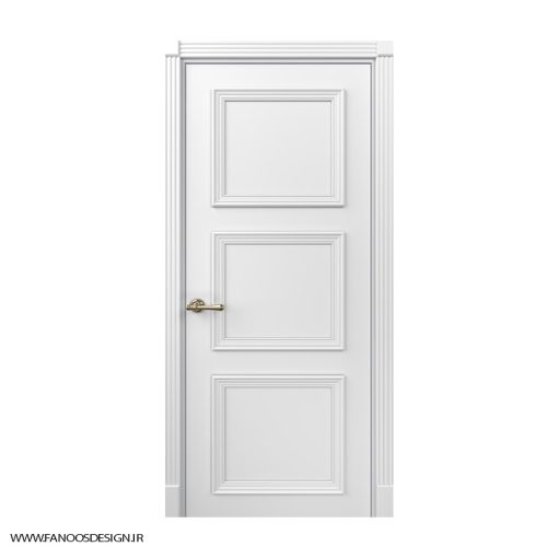 درب اتاقی لوکس با رنگ پوششی سه قاب برجسته کد 31023