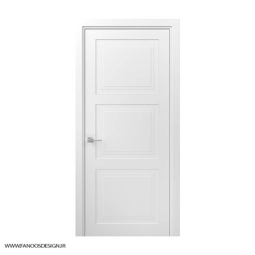 درب اتاق خواب کلاسیک MDF با رنگ پوششی سه قاب کد 30996