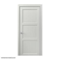 درب اتاق خواب کلاسیک چوبی MDF با رنگ پوششی سه قاب کد 30993