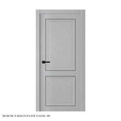 درب اتاق خواب چوبی با رنگ پوششی دو قاب کد 31004