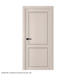 درب اتاق خواب چوبی با رنگ پوششی دو قاب کد 31004