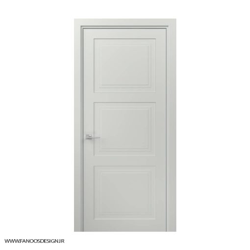 درب اتاق خواب کلاسیک MDF با رنگ پوششی سه قاب کد 30996