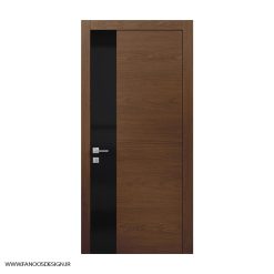 درب اتاق اداری روکش راش با رنگ پلی اورتان کد 30970