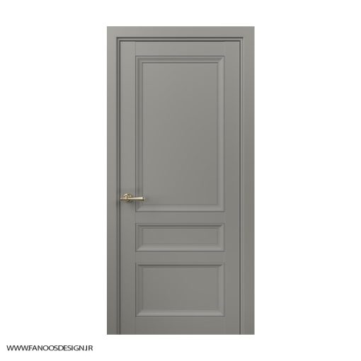 درب اتاق کلاسیک سه قاب کف تراش با رنگ پلی اورتان کد 30963