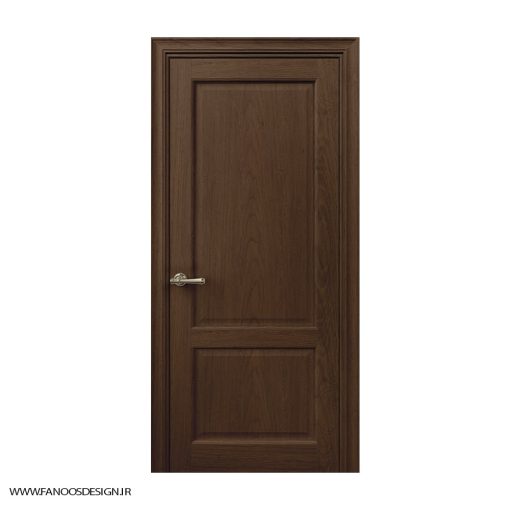 درب اتاق خواب مدرن روکش چوب دو قاب با رنگ پلی اورتان کد 30975