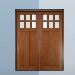 درب چوبی باغ