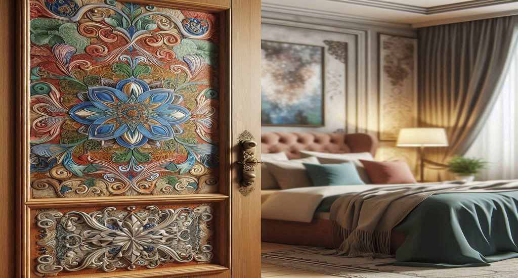 رنگ مناسب درب اتاق خواب 1 انتخاب مناسب رنگ درب