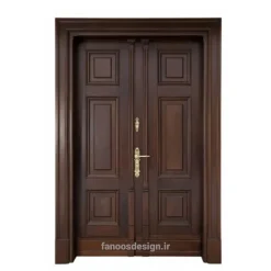درب چوبی دو لنگه کلاسیک اصیل