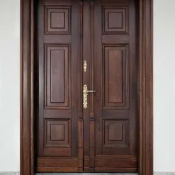 درب چوبی دو لنگه کلاسیک اصیل کد 30384 3 Authentic classic double leaf wooden door 2 | فانوس دیزاین تولید کننده انواع درب اتاق ، ضد سرقت، درب ورودی و ضد آل