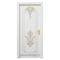 درب MDF کلاسیک طرح منبت طلایی کد 30687