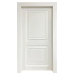 درب MDF کلاسیک با قاب برجسته در رنگ‌های سفید، طوسی و سورمه‌ای کد 30298