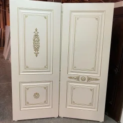 درب MDF کلاسیک با طرح منبت طلایی