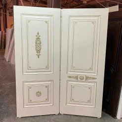 درب MDF کلاسیک با طرح منبت طلایی