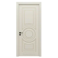 درب اتاق کلاسیک MDF با خطوط طلایی تزئینی (طرح قابدار برجسته)کد 30604