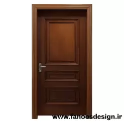 ۵ نکته طلایی در انتخاب درب داخلی برای آپارتمانهای کوچک 7 Classic brown wooden door