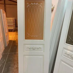 درب کلاسیک وسط برجسته شیشه خور کد 30722