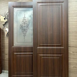 درب MDF روکش چوبی مدل کلاسیک دو قاب