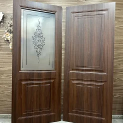 درب MDF روکش چوبی مدل کلاسیک دو قاب