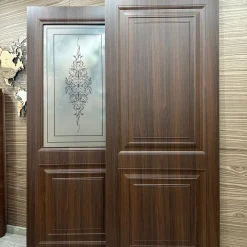 درب MDF روکش چوبی مدل کلاسیک دو قاب