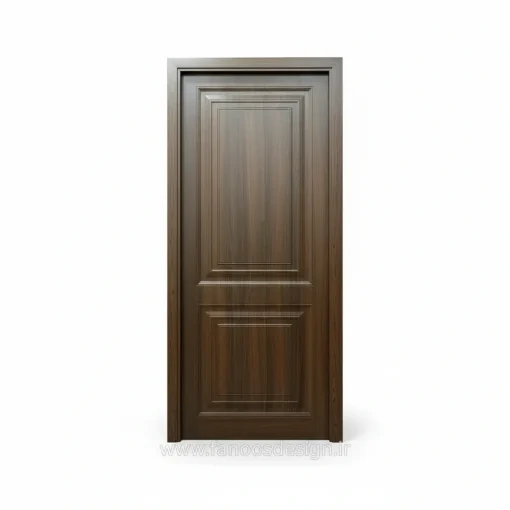درب MDF روکش چوبی مدل کلاسیک دو قاب کد 30277