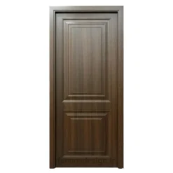 درب MDF روکش چوبی مدل کلاسیک دو قاب کد 30277