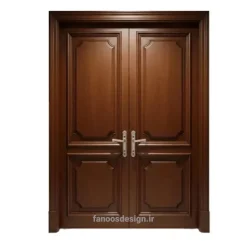درب چوبی دو لنگه کلاسیک مدل آتریا