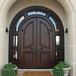 درب ورودی دو لنگه کلاسیک سر در قوسی کد 30361 3 Classic double leaf entrance door with arched door 1 | فانوس دیزاین تولید کننده انواع درب اتاق ، ضد سرقت، درب ورودی و ضد آل