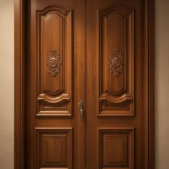 درب چوبی دو لنگه کلاسیک با منبتکاری گلدار کد 30380 3 درب چوبی دو لنگه کلاسیک با منبتکاری گلدار