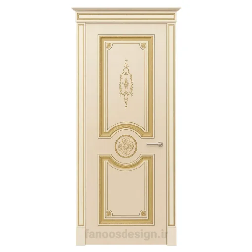 Classic golden embossed door 2 | فانوس دیزاین تولید کننده انواع درب اتاق ، ضد سرقت، درب ورودی و ضد آل
