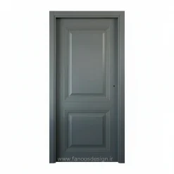 درب اتاقی MDF کلاسیک رنگ طوسی با چهارچوب