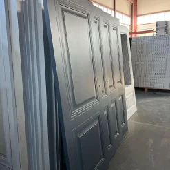 درب اتاقی MDF کلاسیک رنگ طوسی با چهارچوب