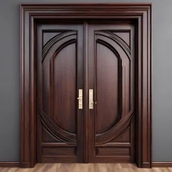 درب ورودی دو لنگه چوبی مدل کلاسیک لوکس با طراحی منبتکاری شده کد 30349 3 Classic luxury double 2 | فانوس دیزاین تولید کننده انواع درب اتاق ، ضد سرقت، درب ورودی و ضد آل