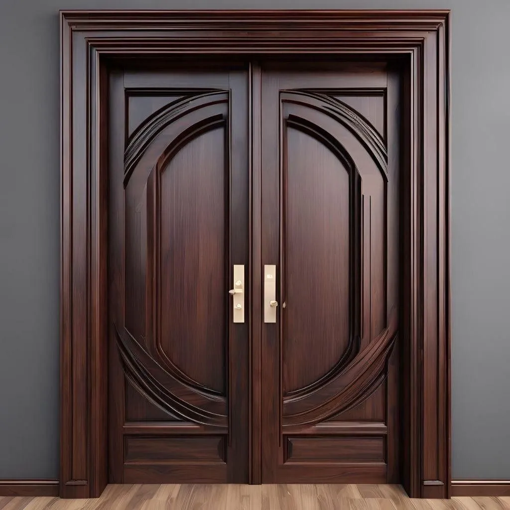درب ورودی دو لنگه چوبی مدل کلاسیک لوکس با طراحی منبتکاری شده کد 30349 2 درب ورودی دو لنگه چوبی مدل کلاسیک لوکس با طراحی منبتکاری شده کد 30349 - Image 2
