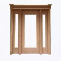 درب ورودی چوبی کلاسیک خام آماده رنگ