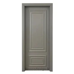 درب اتاقی کلاسیک مدل پانل‌دار رنگ طوسی کد 30317